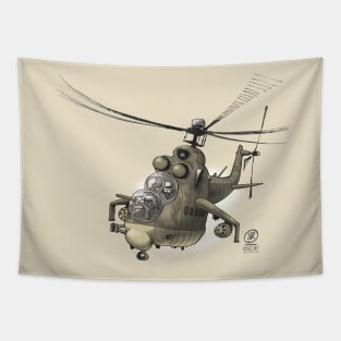 Mil MI24 Hind Tapestry