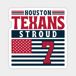 Houston Texans Stroud 7 American Flag Football Magnet