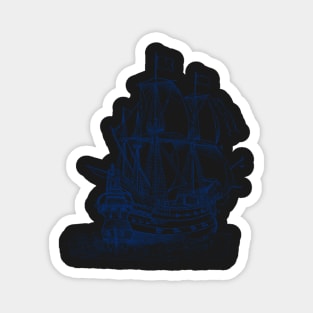 Ship Galleon sailboat engraving Magnet