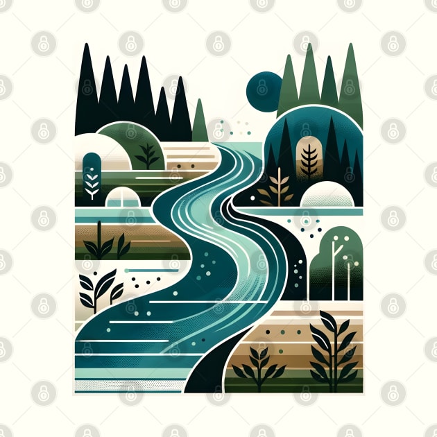 Forest River Tranquility by The Tee Bizarre