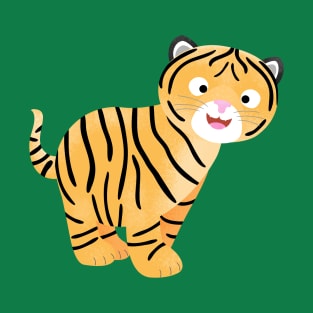 Cute happy tiger cub cartoon T-Shirt