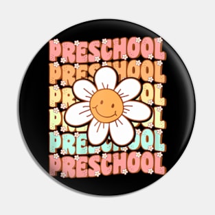 Groovy Preschool Cute Back To School First Day of Pre K Pin