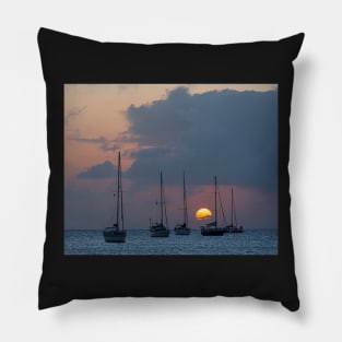 Beautiful Gros Islet Sunset Castries Saint Lucia Caribbean Pillow