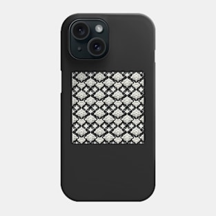 A Grey and White Lace Pattern Phone Case