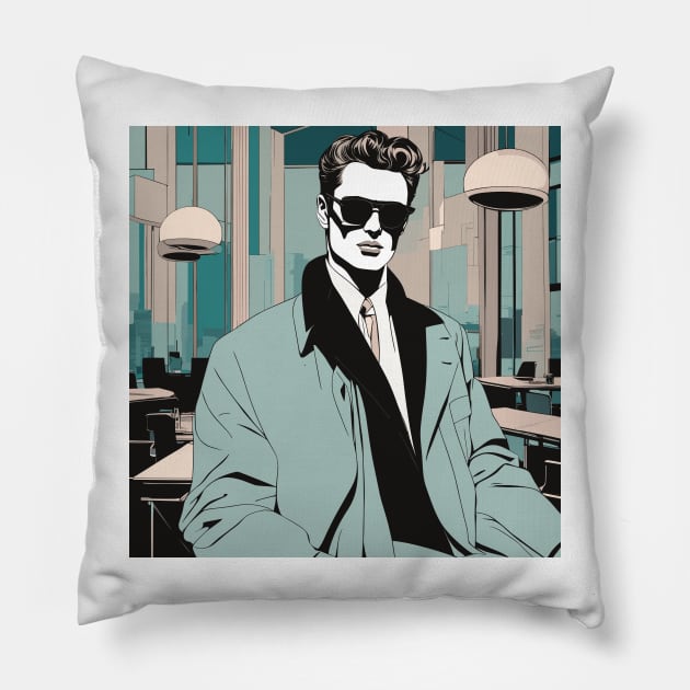 Dean's Deco Shades Cafe Vision Style Art Deco Pillow by di-age7