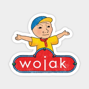 Caillou Wojak Meme Design Magnet