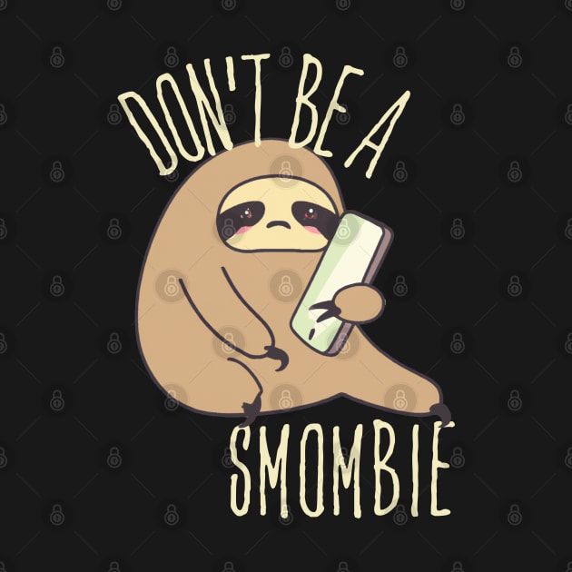 Smombie Sloth, Bored Sloth With Mobile Phone by maxdax