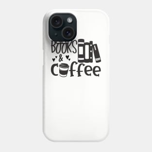 books and coffee Phone Case