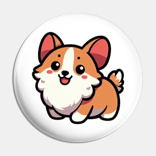 Cute Corgi 01 - Kawaii Sticker | Dog Mom, Dog Dad Pin