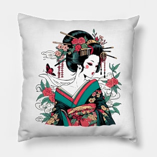 Geisha Girl Japan Pillow