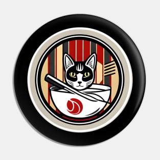 Cute Japanese Cat ramen Pin