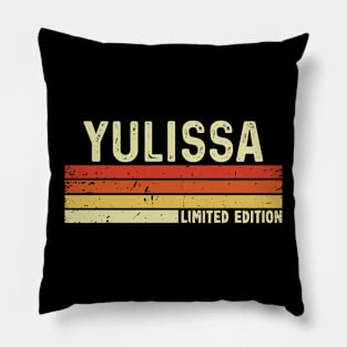 Yulissa Name Vintage Retro Limited Edition Gift Pillow