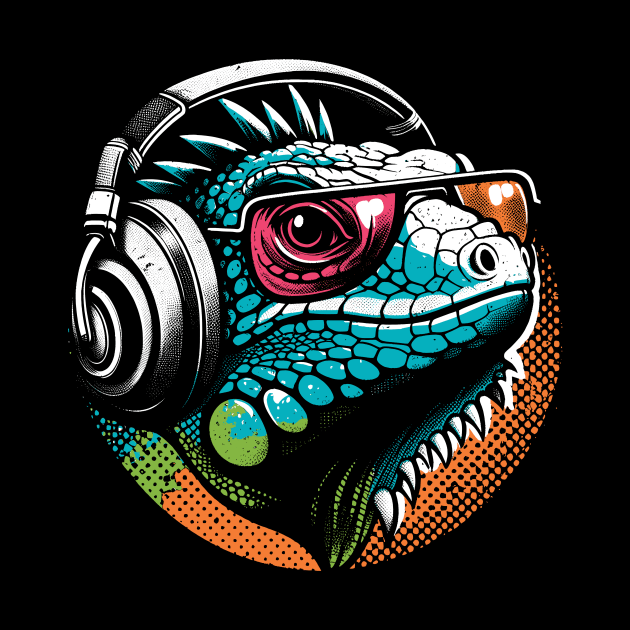 Gamer Iguana Music Lover by podtuts