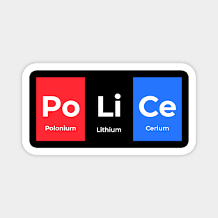 Police Chemistry Periodic Table Science Magnet