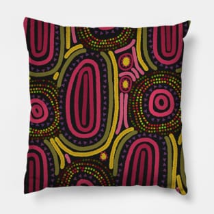 Abstract aboriginal print Pillow