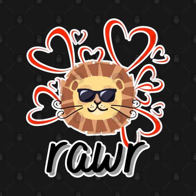 Rawr Valentine Lion by FamilyCurios