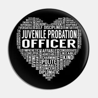 Juvenile Probation Officer Heart Pin