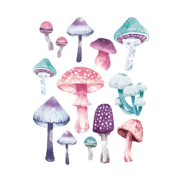 Luminescent Mushrooms by KristieMillan