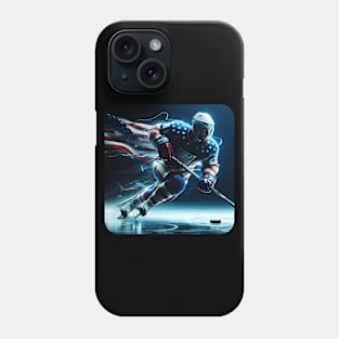 American Man Ice Hockey Player #2 Phone Case