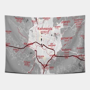 Kathmandu red/grey Tapestry