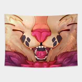 Fox Kit Mask Tapestry