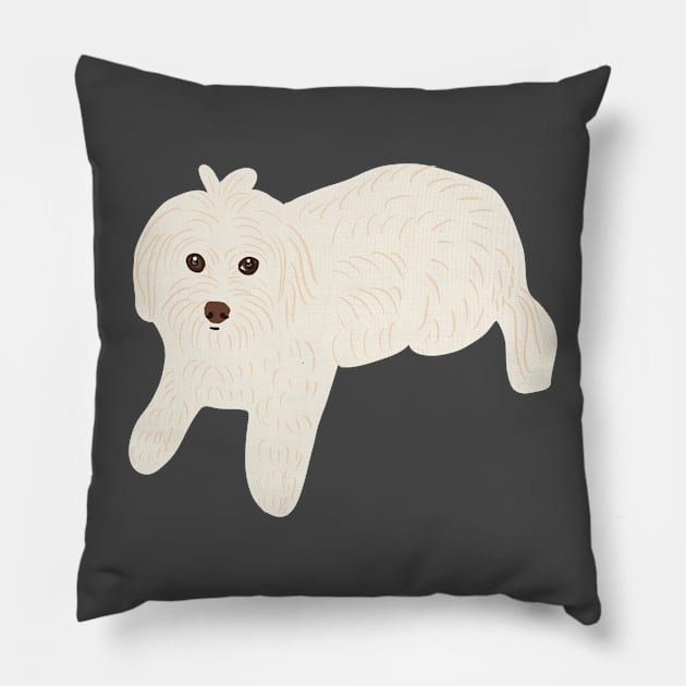 Maltese Poodle Pillow by PatternbyNOK