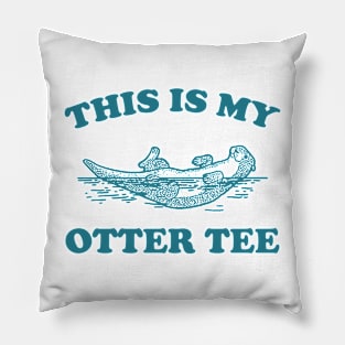 This Is My Otter Tee, Vintage Otter Graphic T Shirt, Funny Nature T Shirt, Retro 90s Pillow