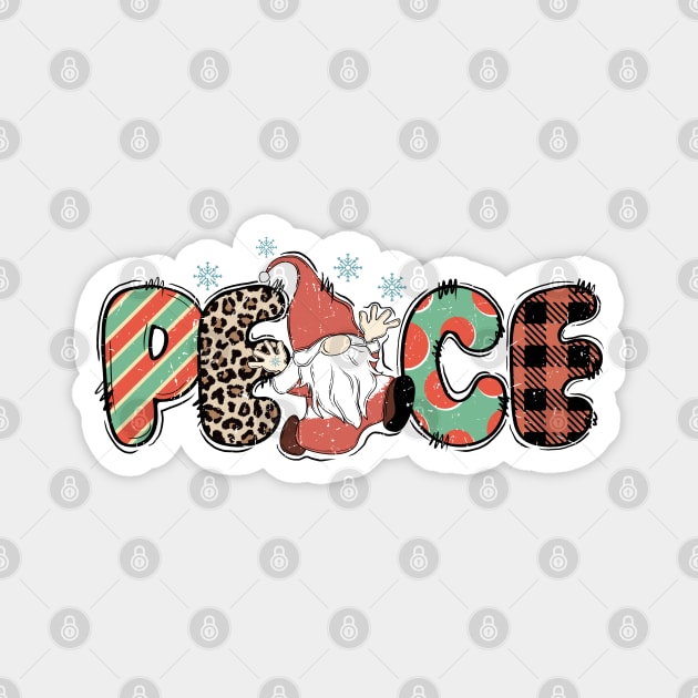 Peace Gnome Christmas Magnet by The WYLD Tribe