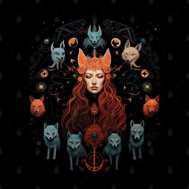 Freyja & Her Wolves- Norse Goddess by We Anomaly