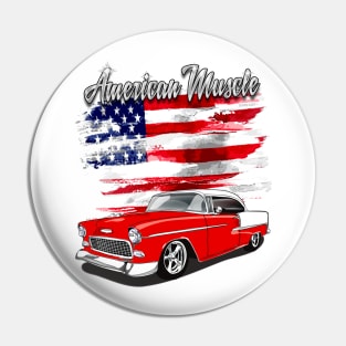 1955 Gypsy Red Chevy Bel Air American Muscle Print Pin