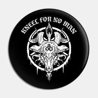 Kneel For No Man Baphomet Pin