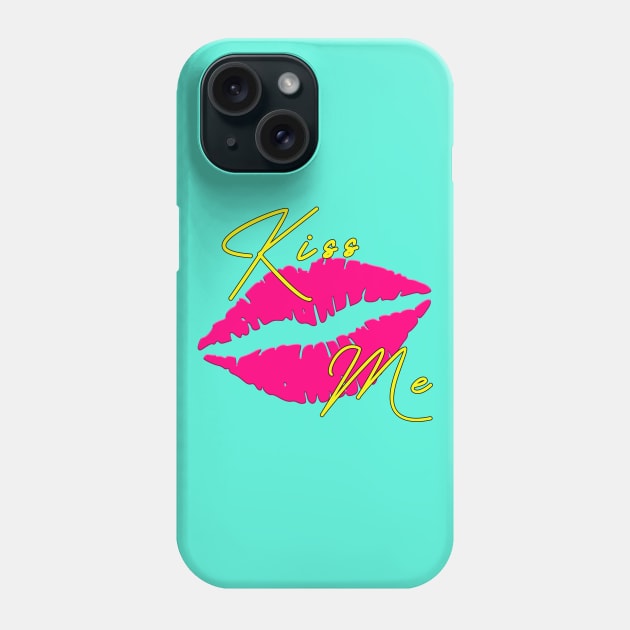 Kiss Me Phone Case by By Diane Maclaine