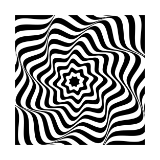 Optical Curves (in abstract black & white lines) T-Shirt