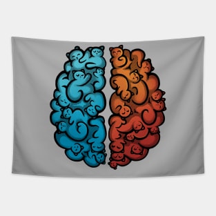 Cats in my Brain - Cute Colorful Kitty Cats Tapestry