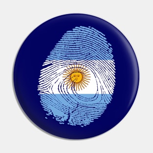 Flag of antigua barbuda in fingerprint Pin