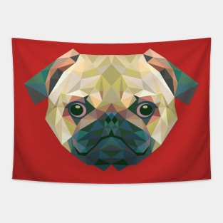 Pug Head Tapestry