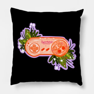 Retro Floral Video Game Controller Pillow