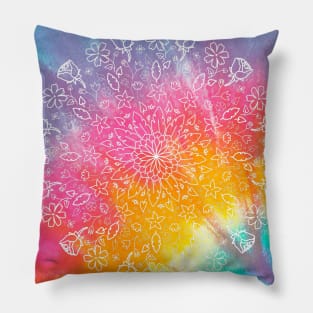 BOHO FLORAL MANDALA Pillow