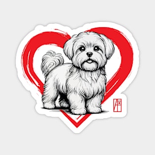 I Love My Maltese - I Love my dog - Enchanting dog Magnet