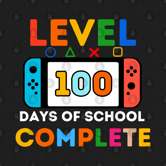 Level 100 Days of School Unlocked Shirt Boys 100th day of School by Emouran