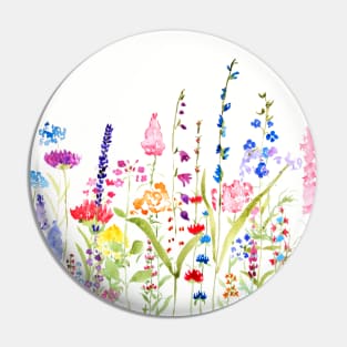 colorful wild flower field Pin