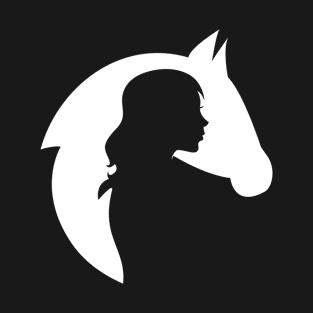 Horse gift riding girl silhouette T-Shirt