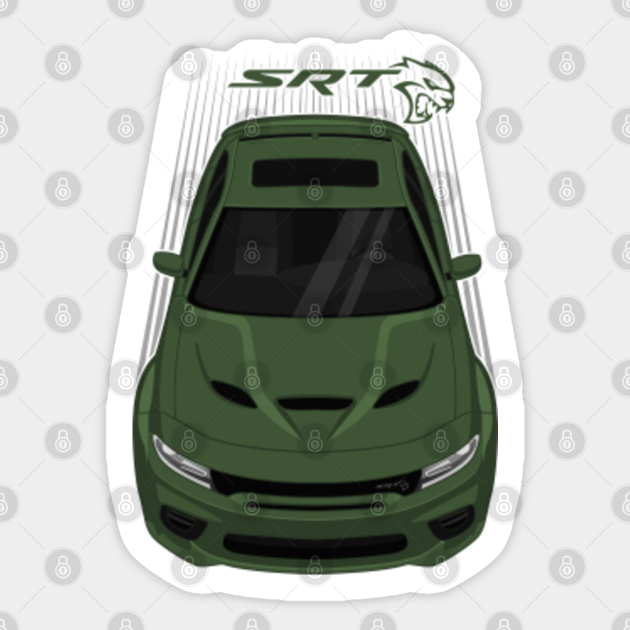 Dodge Charger Srt Hellcat Widebody F8 Green Dodge Charger Srt Hellcat Widebody Sticker Teepublic