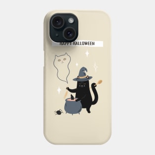 Happy Halloween Witch Cat Phone Case