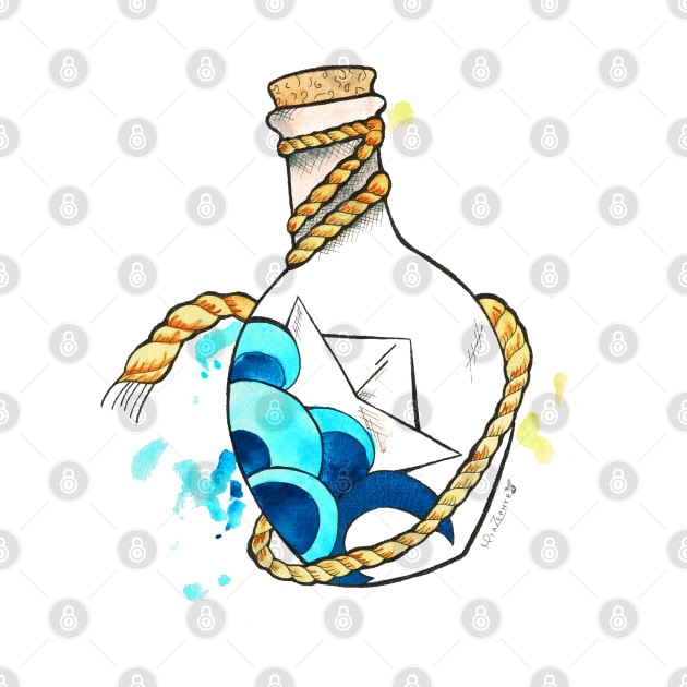 Ahoy! Ship in bottle by miazephyr