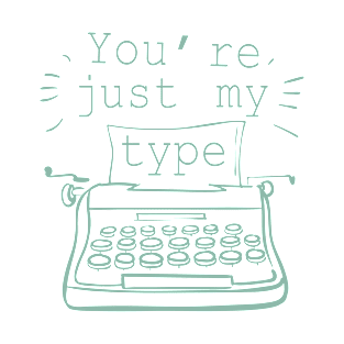 Cute love, engagement and wedding quotes with type writer design T-Shirt