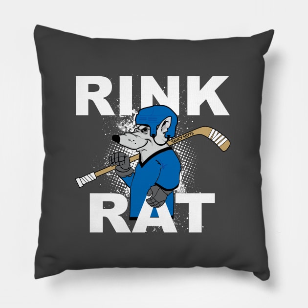 Rink Rat Hockey Pillow by SaucyMittsHockey