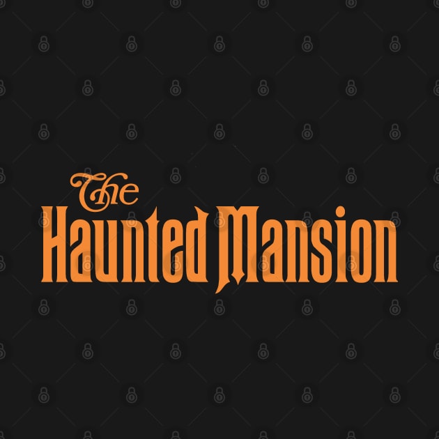 HAUNTED MANSION logo - orange - Halloween by vampsandflappers