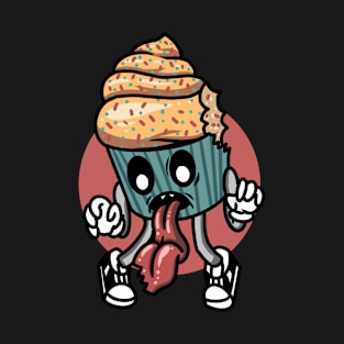 Cartoon Aesthetic Zombie Cupcake T-Shirt