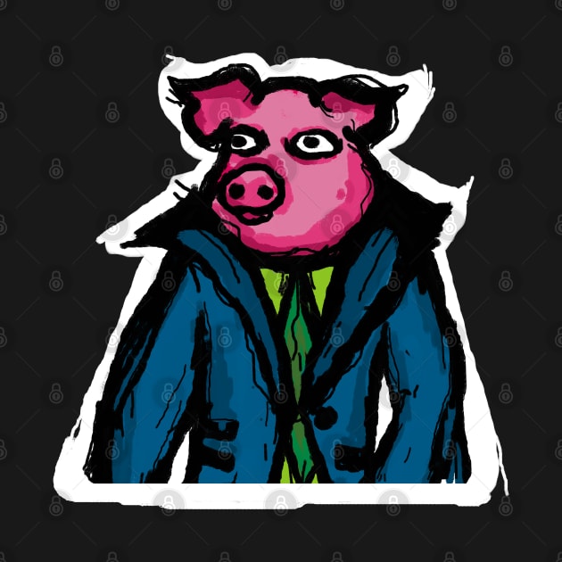 Pig Wearing Jacket by TheSoldierOfFortune